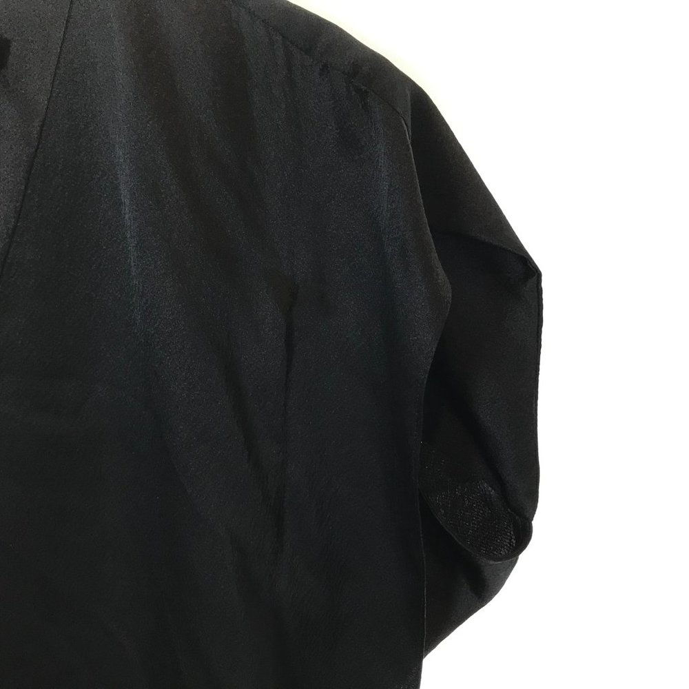 Womens Size 4 Tess Giberson Black Pure Silk Asymmetric Top - Picture 3 of 4